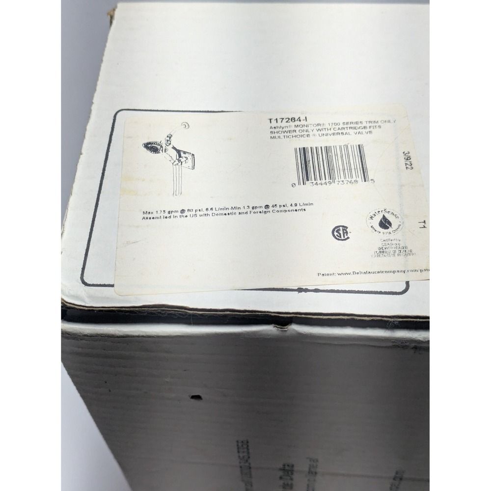 Delta Faucet Ashlyn Monitor 1700 Series Trim Only Shower T17264-I Chrome Silver